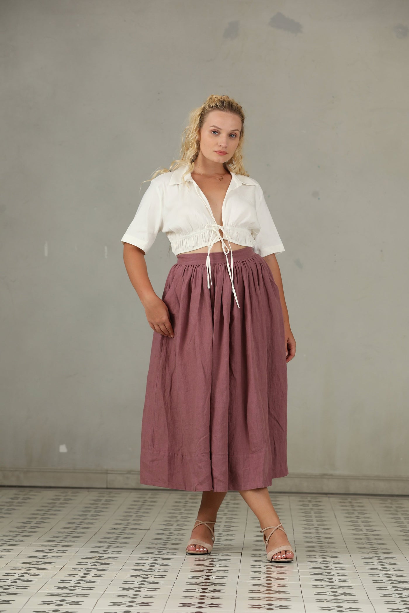 Daisy 03 | SIZE Linen Skirt – Linennaive