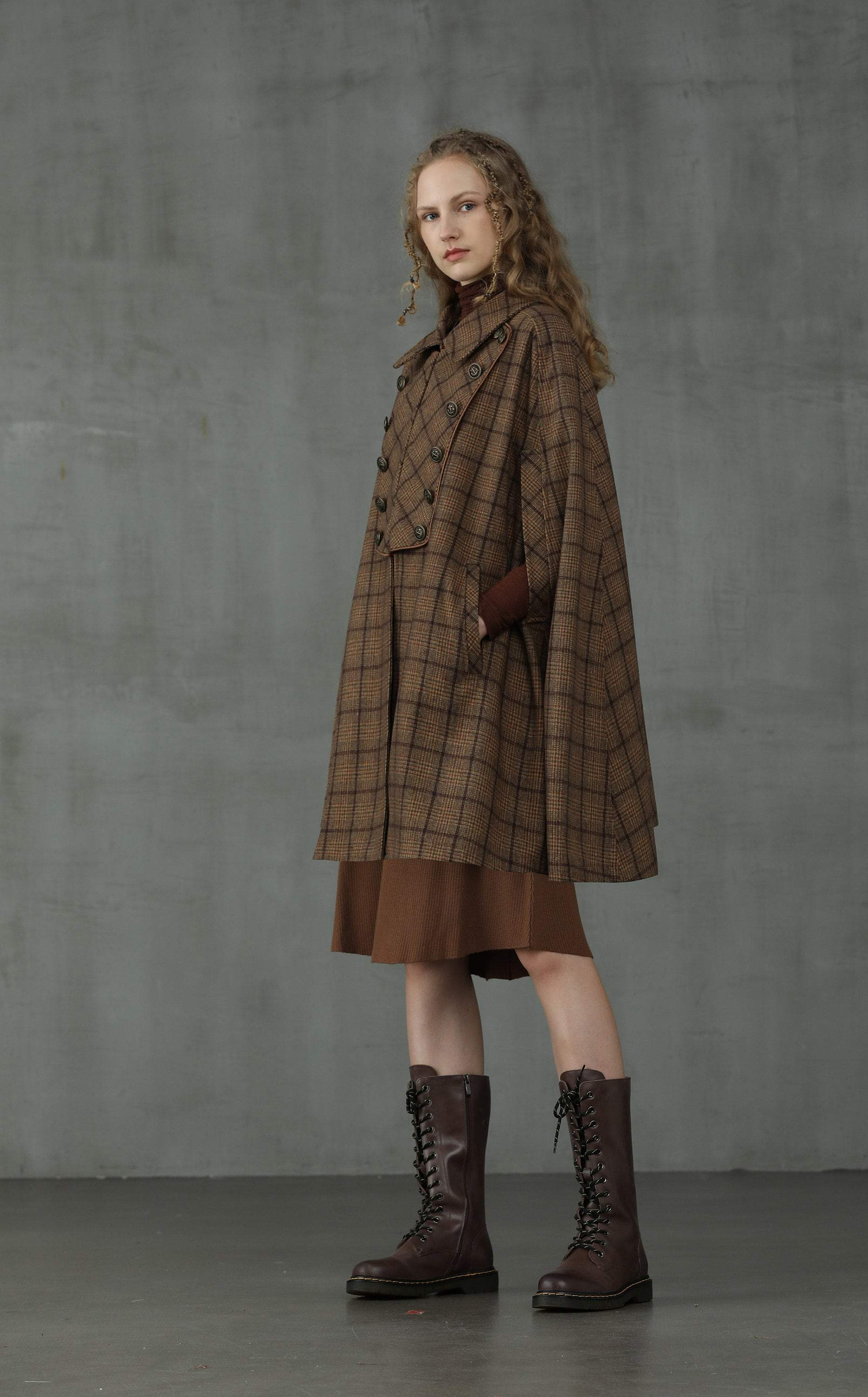 Sensibility 13 | tartan wool cape coat – Linennaive