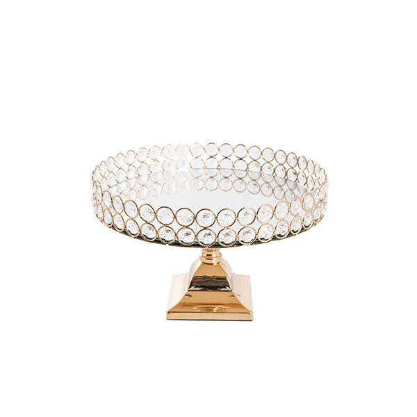 Luxury Crystal Round White Gold Cake Stand Wedding Cakes Display 20cm 25cm  30cm | eBay