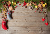 Christmas Backdrop for Photography Wood Wall Background