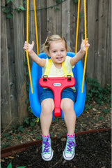 BABY SWING AND TODDLER SWING IN ONE Because Little Tikes know you may want your babies to grow fast, we are introducing this baby swing which can also be transformed into a toddler swing . 