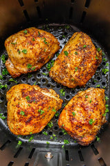 Craving a delicious and easy dinner option you can make in the air fryer? Look no further than this mouth-watering recipe for Crispy Air Fryer Chicken Thighs.