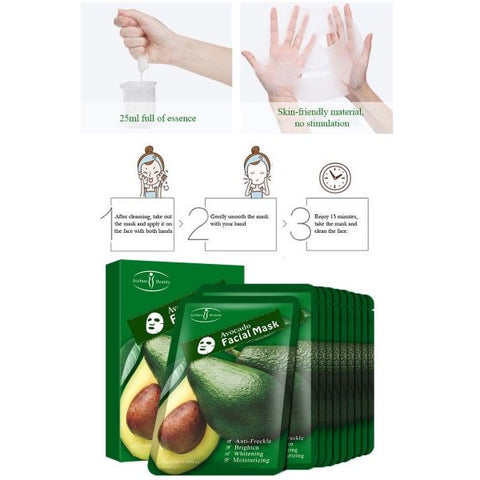 avocado face mask sheet