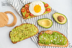Avocado Toast is a delicious, high protein, high fiber, healthy breakfast. It is a savory breakfast that will keep your energy up until lunch!