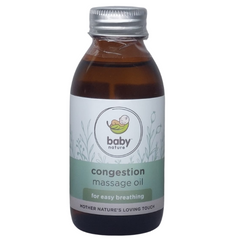 BabyNature Congestion Massage Oil is 'n spesiaal geformuleerde masseerolie wat ontwerp is om kongestie en ander verkoueverwante simptome by babas en jong kinders te help verlig.