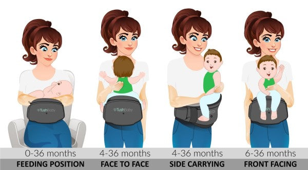 Tushbaby is a strap-free, ergonomic hipseat that evenly distributes your baby’s weight—so you can carry your little one longer and more comfortably.