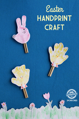 Easter Chick and Bunny Handprint Craft