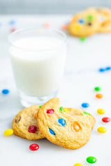 Made with butter, brown sugar, vanilla, and yummy chocolate candy, this M&M cookies recipe is easy to make — and even easier to eat. Coming together in just 20 minutes, you’ll be snacking in no time!