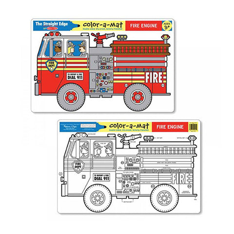 Fire engine placemat for kids by Melissa and Doug.