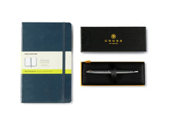 Moleskine Plain Notebook, RSP R415.00 ; Cross Calais Chrome Ballpoint Pen, RSP R1 622.00 Available at selected PNA stores, while stocks last, prices may vary per store.