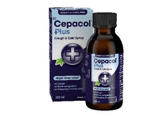 Cepacol® Plus Cough & Cold Syrup7a is ontwerp om te help met die verskaffing van nagtelike hoesverligting en beskik oor 'n unieke kombinasie van klimopblaar, 8 pelargonium en valeriaanekstrak9.