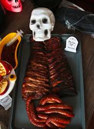 ribs and sausage entrails