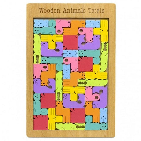 Wooden animal tetris game.