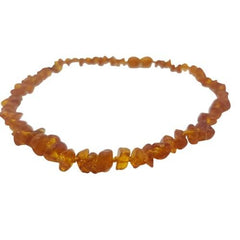 Wearing baltic amber close to the skin is a traditional remedy for baby teething. 100% natural, Cognac Baby Teething Necklace helps provide relief from teething symptoms and promotes wellness