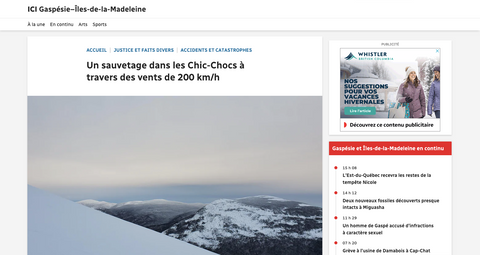 Deux employés de Destination Chic-Chocs ont été sauvés par une équipe de Ski Chic-Chocs