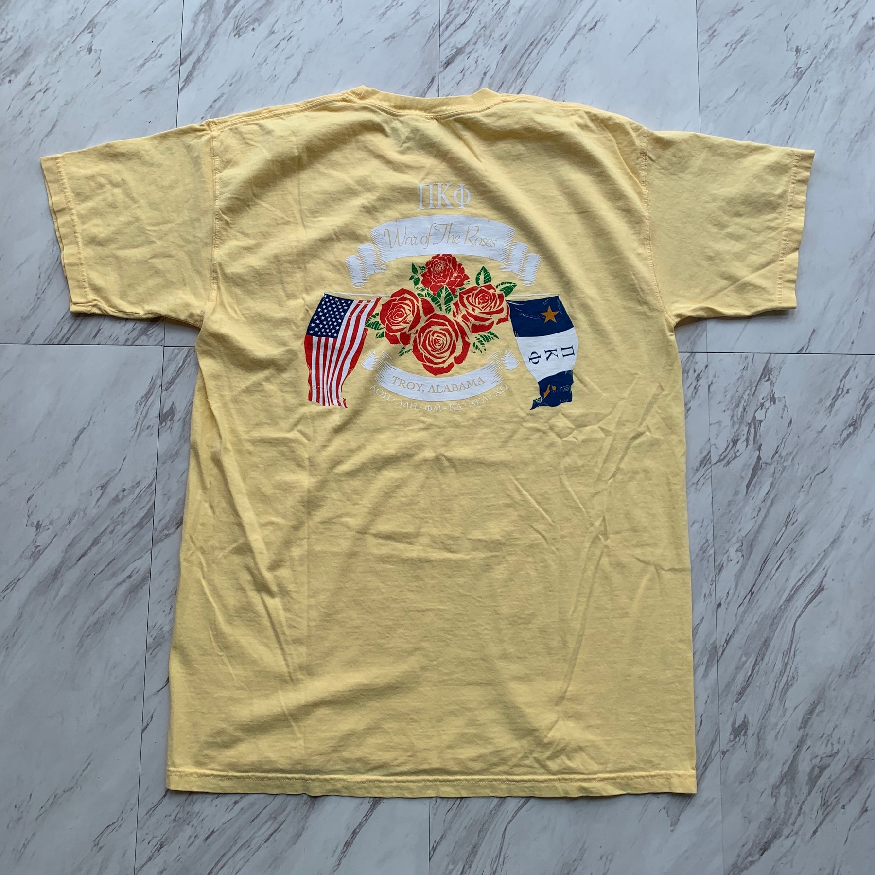 Pi Kappa Phi War Of The Roses Yellow Tee – Frattire