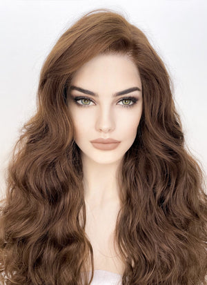 Brown Wavy Lace Front Synthetic Wig LN6018