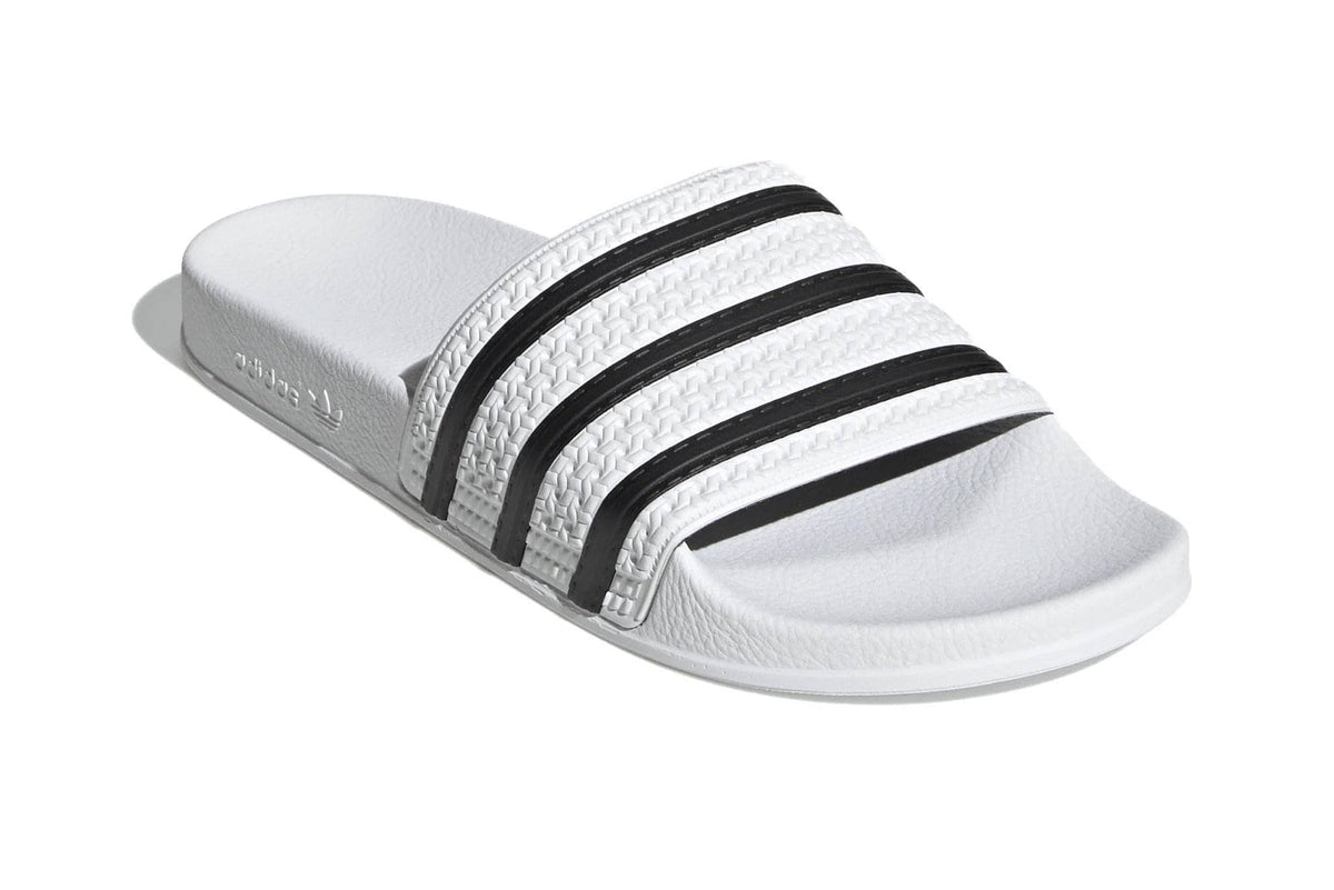 adidas adilette white slides