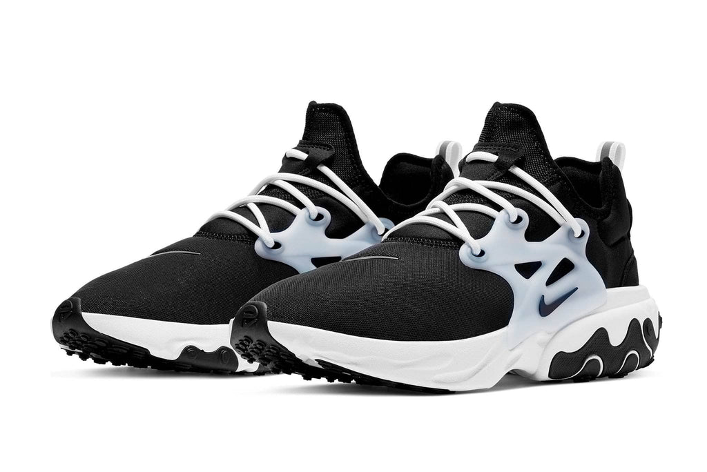 nike react presto black white