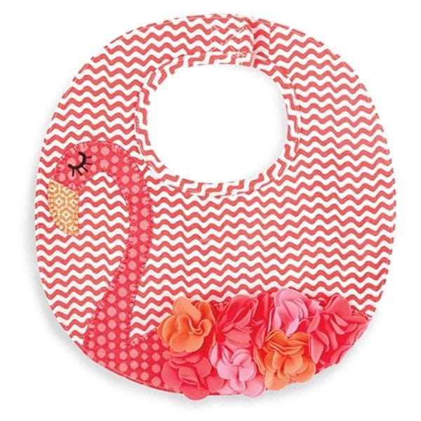 Flamingo Ruffle Bib