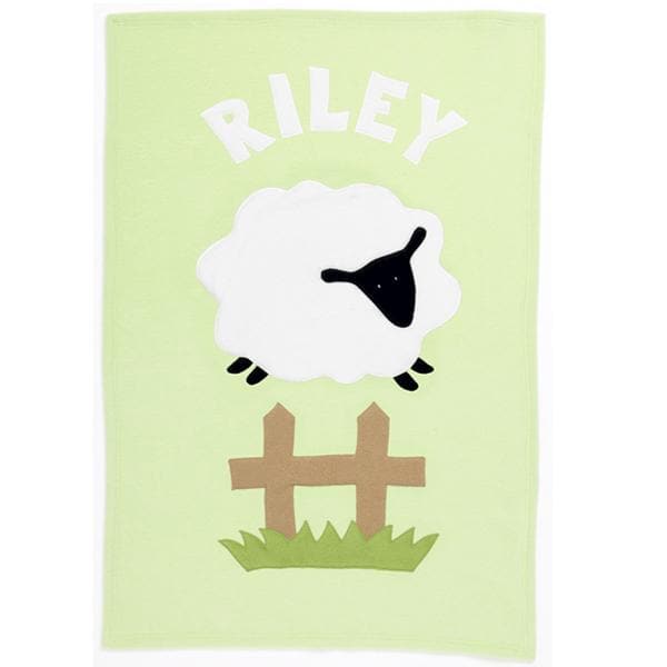 Personalized Sheep Baby Blanket