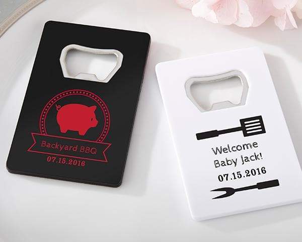 Personalized Baby-Q Credit Card Bottle Opener (Black or White)