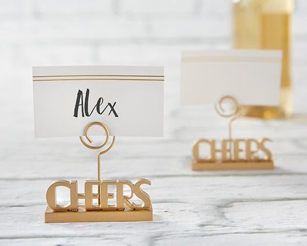 Cheers to You Gold Place Card Holder (Set of 6)