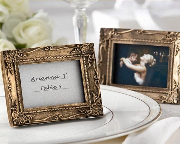 Work of Art Antique-Finish Place Card Holder/Photo Frame