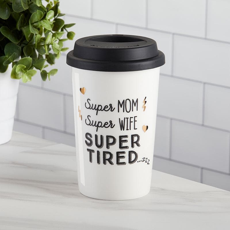 Super Mom 15 oz. Ceramic Travel Mug