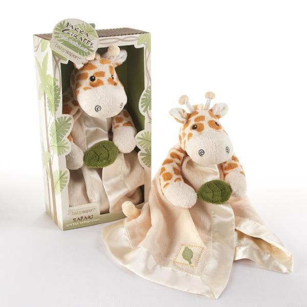 Jakka the Giraffe Little Expeditions Plush Rattle Lovie with Crinkle Leaf