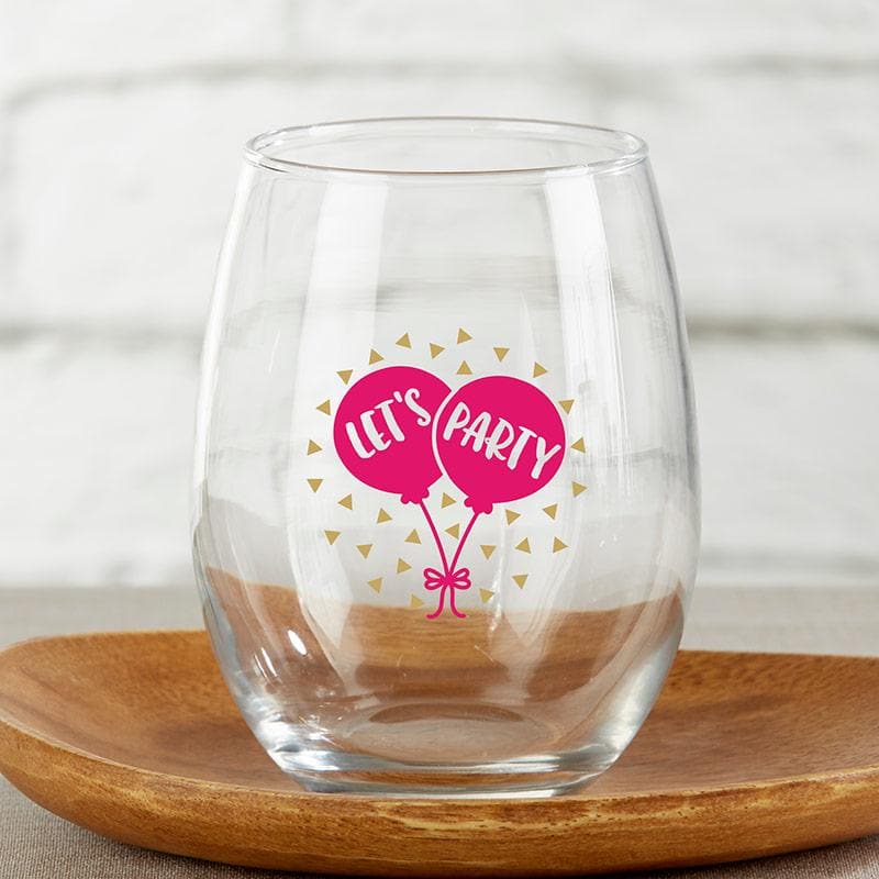 Let&#039;s Party 15 oz. Stemless Wine Glass (Set of 4)