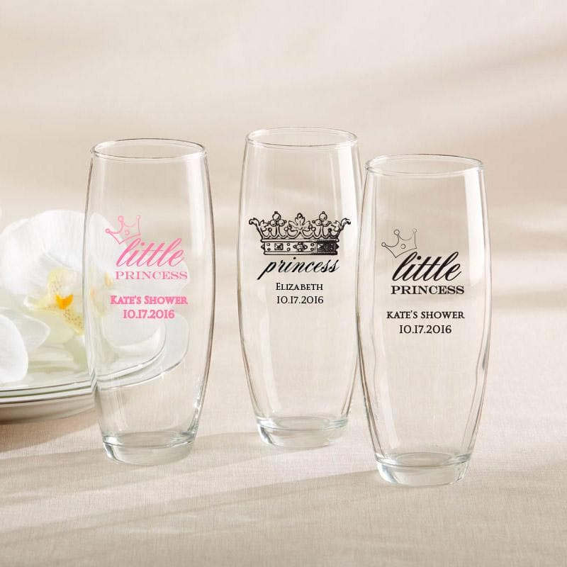 Personalized Little Princess 9 oz. Stemless Champagne Glass