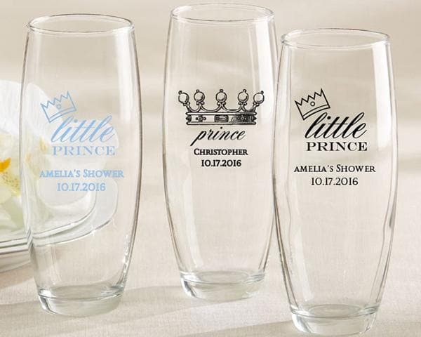 Personalized Little Prince 9 oz. Stemless Champagne Glass