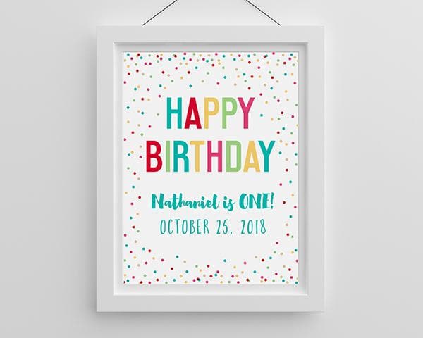 Personalized Happy Birthday Poster (18x24)