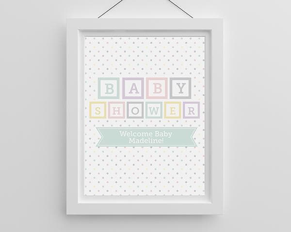 Personalized Baby Blocks Poster (18x24)