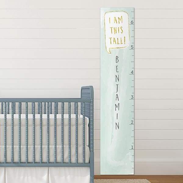 Personalized I Am This Tall Mint Growth Chart