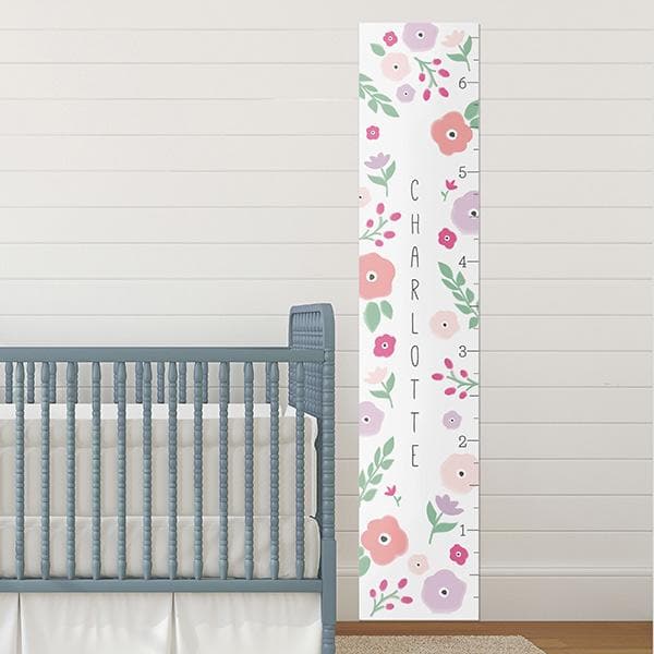 Personalized Pretty Posies Growth Chart