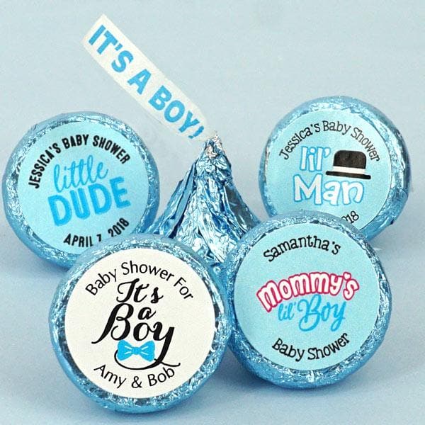 Personalized It's A Boy Plume Hershey's Kisses