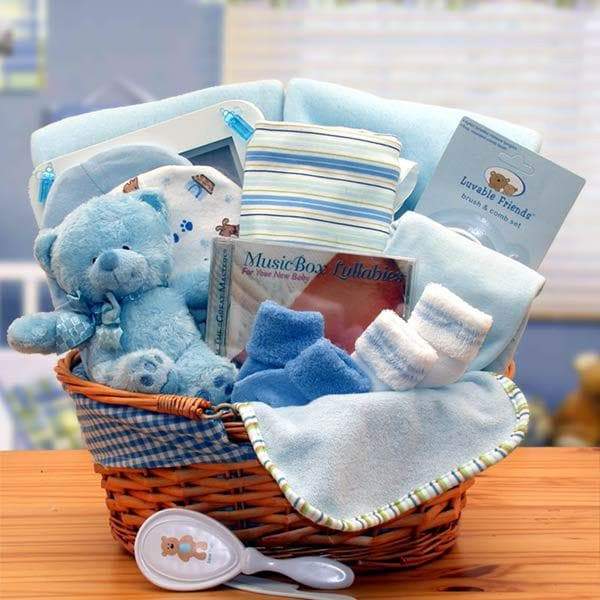 Baby Boy Gift Set Basket - Blue