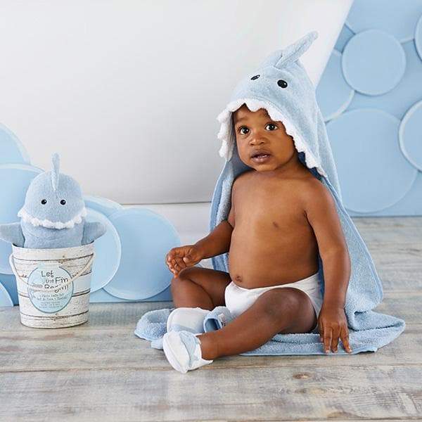 Baby Just Born Hooded Robe & Booties Set, Blue