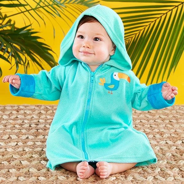 Tropical Toucan Hooded Beach Zip Up (Personalization Available)