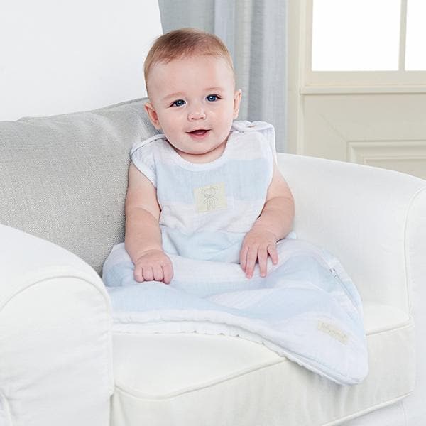 Sweet Snuggles Muslin Wearable Blanket (Blue)