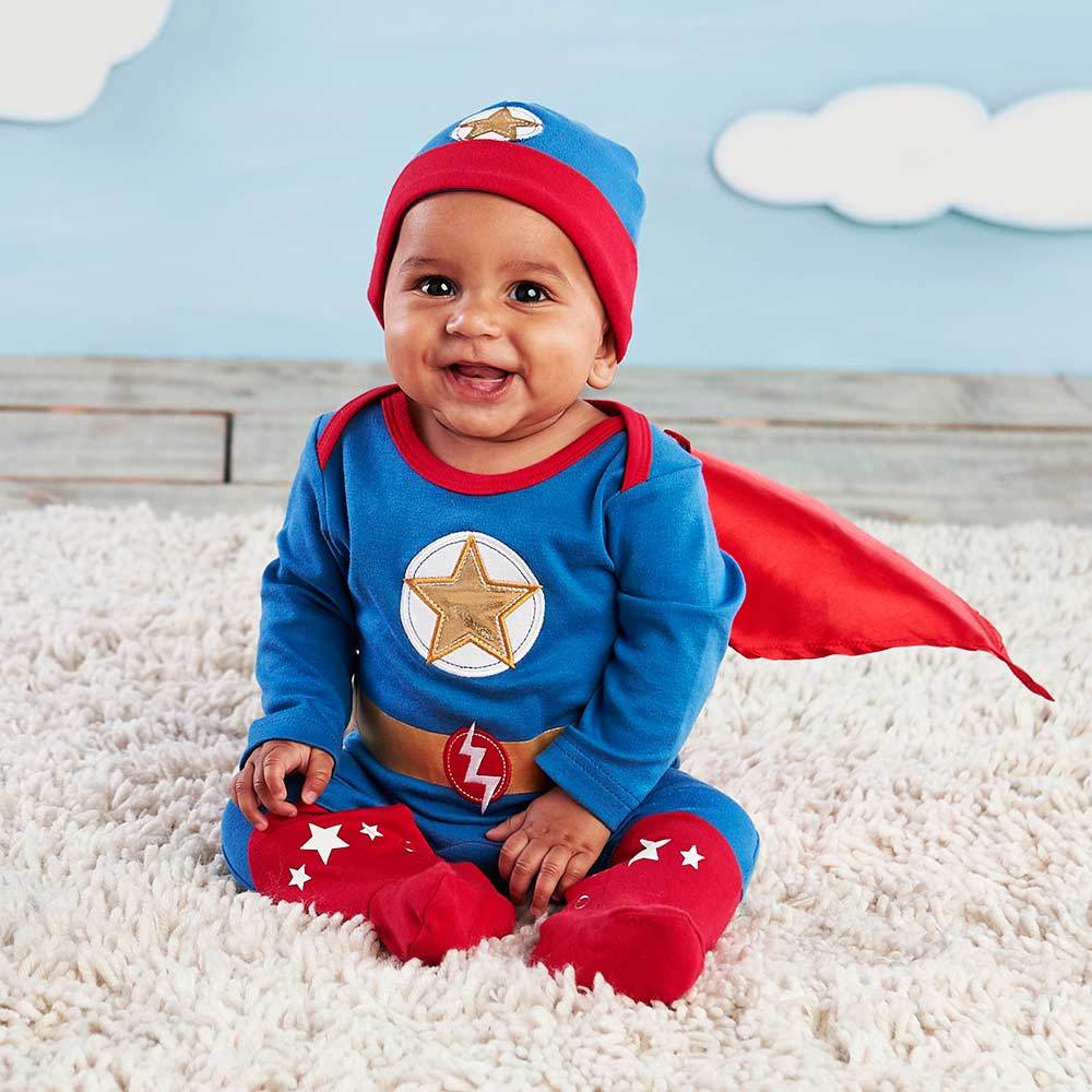 Big Dreamzzz Baby Superhero 2-Piece Layette Set - Boy (Personalization Available)