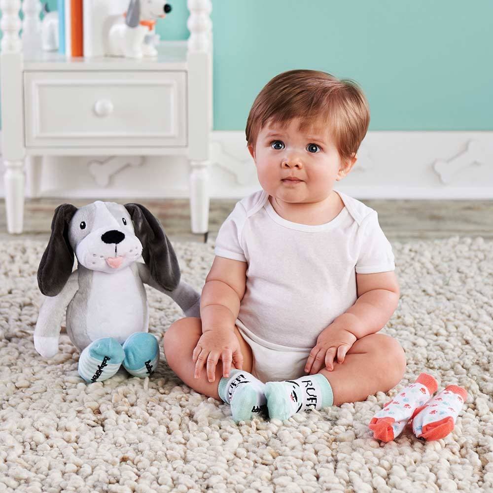 Parker the Puppy Plush Plus Socks for Baby