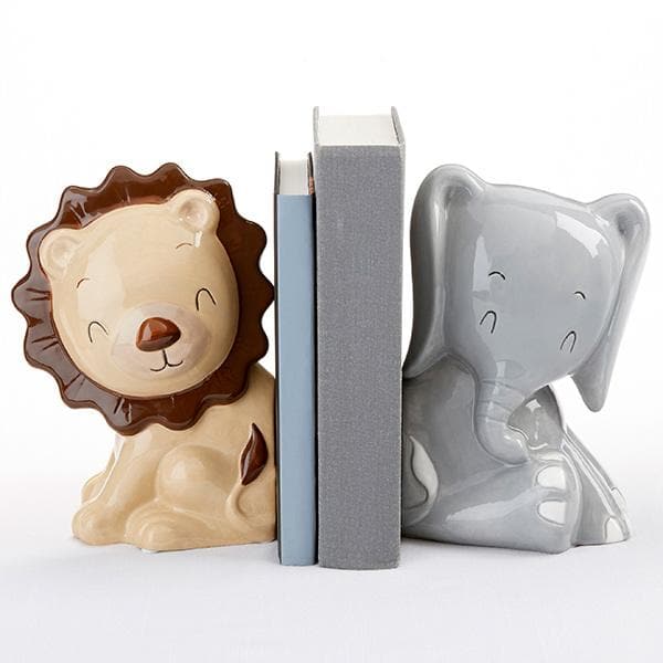 Safari Porcelain Bookends