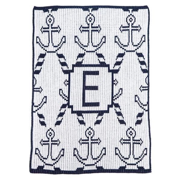 Personalized Anchors &amp; Ropes Stroller Blanket (Many Colors Available)