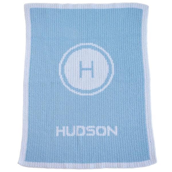 Personalized Initial Stamp &amp; Name Stroller Blanket (Many Colors Available)
