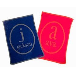 Personalized Regent Name &amp; Initial Stroller Blanket (Many Colors Available)