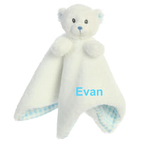 Thumbnail for Blue Baby Bear Lovey Security Blanket (Personalization Available)