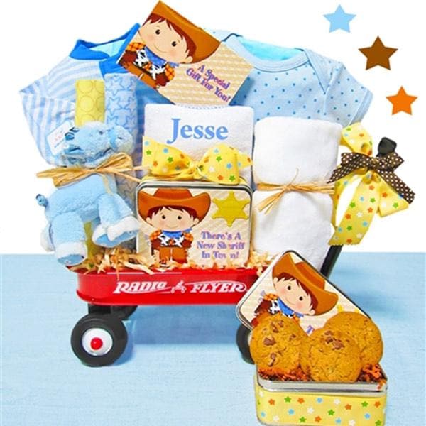 Personalized Cowboy Radio Flyer Wagon Gift Basket